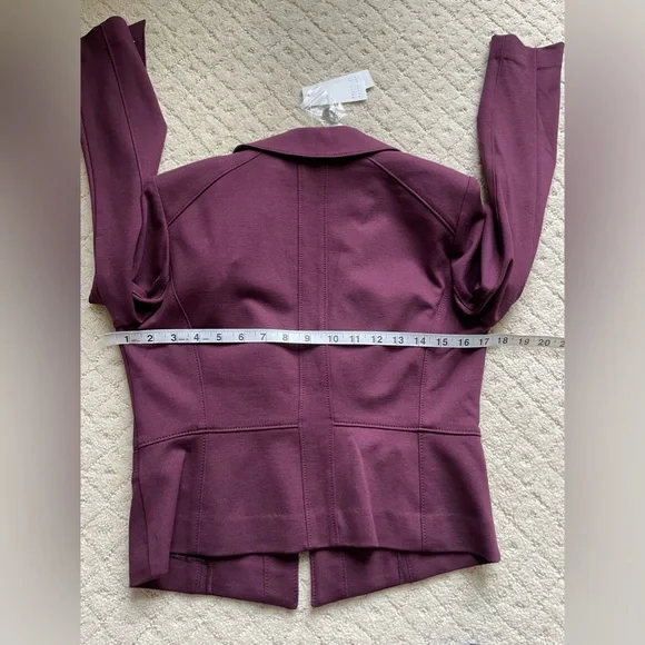 WHBM White House Black Market Cabernet Sid Military Style Ponte
Jacket - Picture 5 of 8